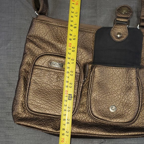 Rossetti brown crossbody bag with multiple pockets - Picture 6 of 8